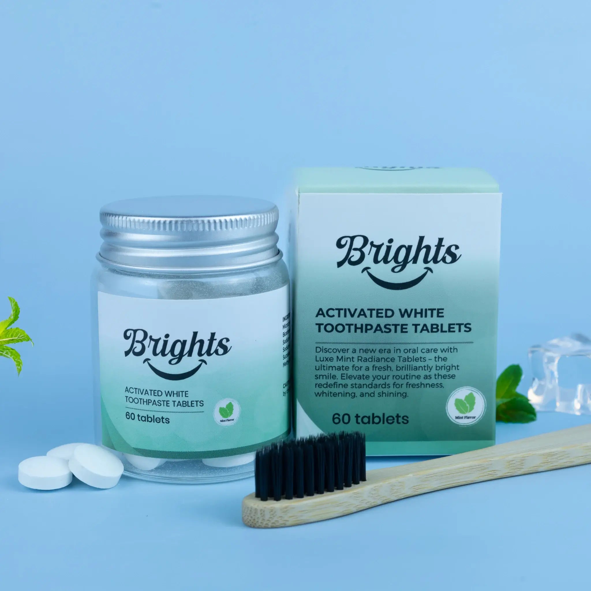 BRIGHTS TOOTHPASTE TABLETS - ACTIVATED MINT