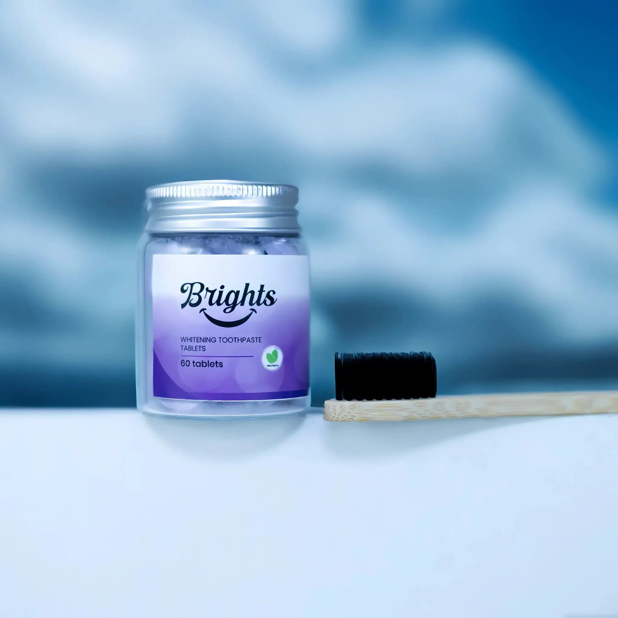 BRIGHTS TOOTHPASTE TABLETS - PURPLE MINT (WHITENING)