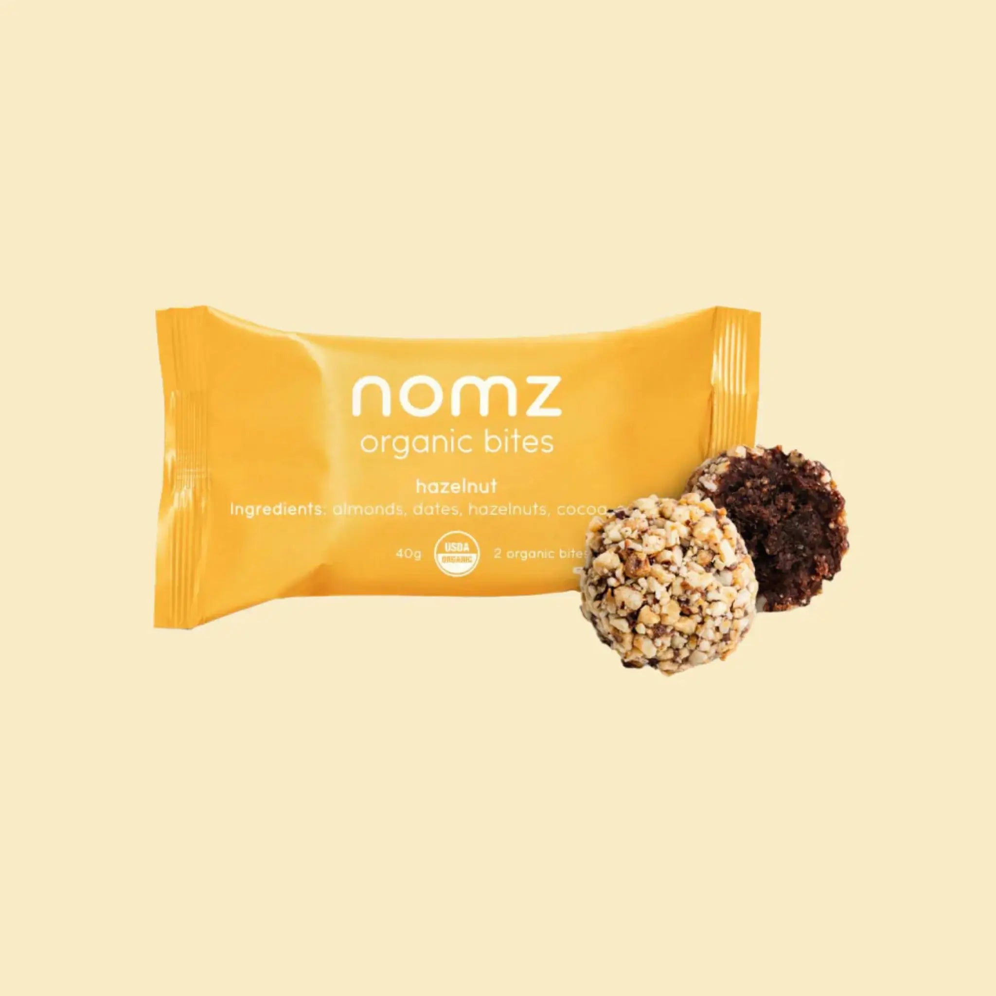 NOMZ ORGANIC HAZELNUT BITES