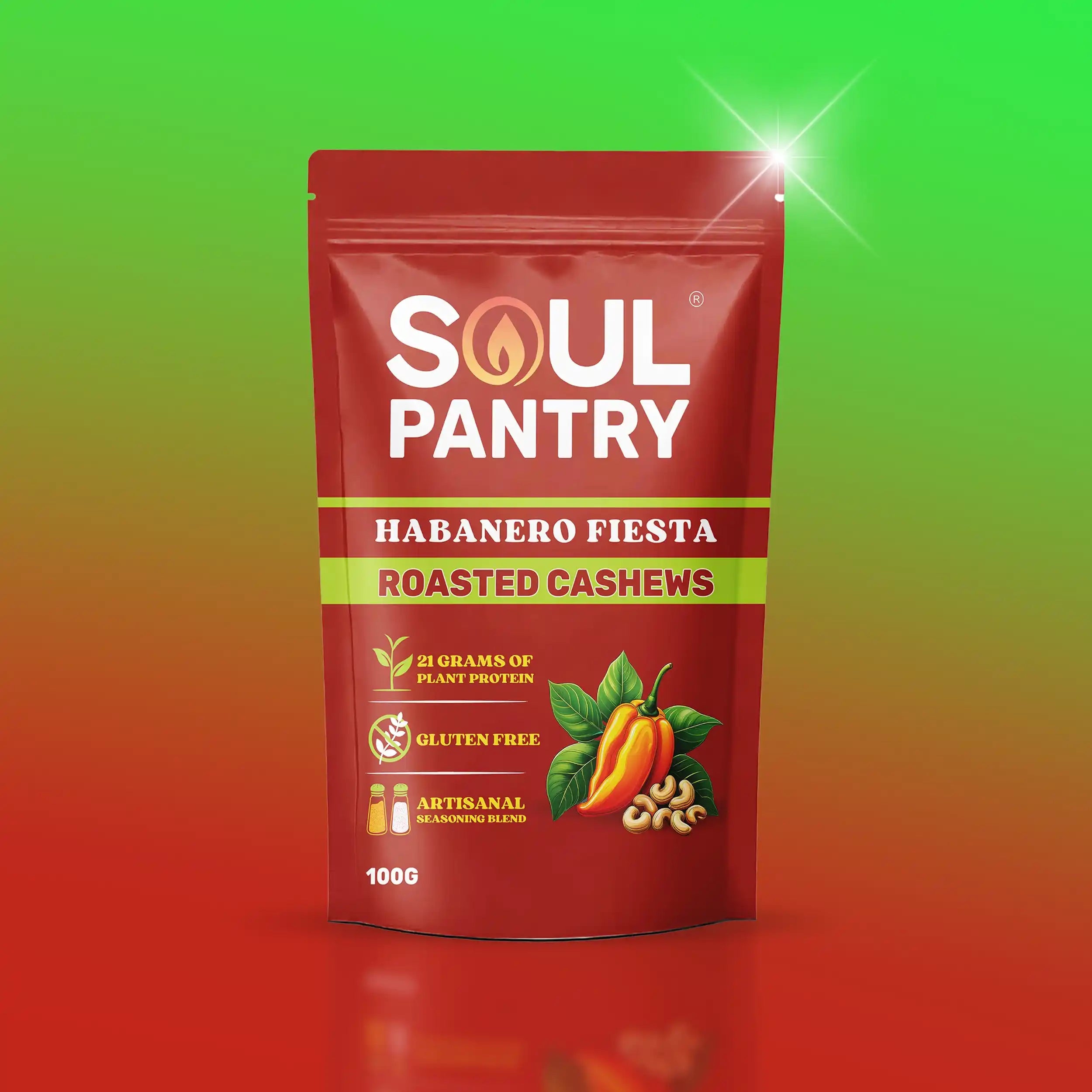 SOUL PANTRY HABANERO CASHEWS (100g)