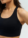 DUNIQ CROSS BACK SPORTS BRA - BLACK - SQOON