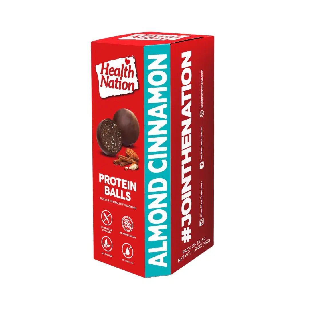 HEALTH NATION ALMOND CINNAMON PROTEIN BALLS - SQOON