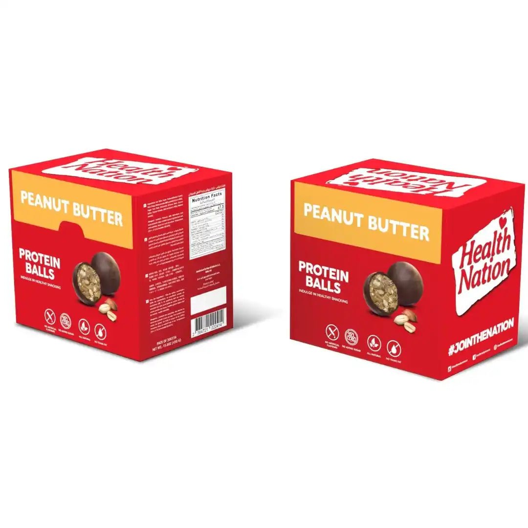 HEALTH NATION PEANUT BUTTER PROTEIN BALLS - SQOON