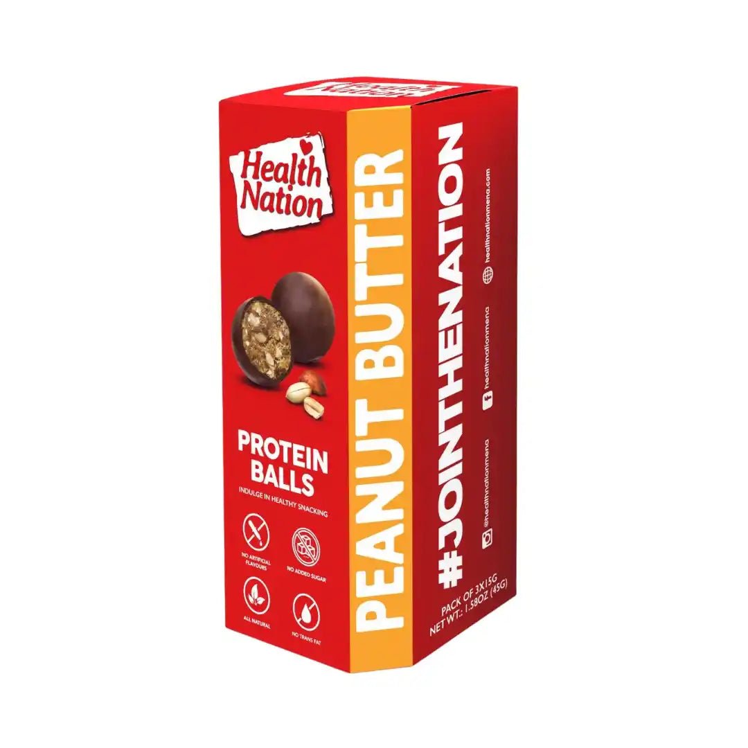 HEALTH NATION PEANUT BUTTER PROTEIN BALLS - SQOON