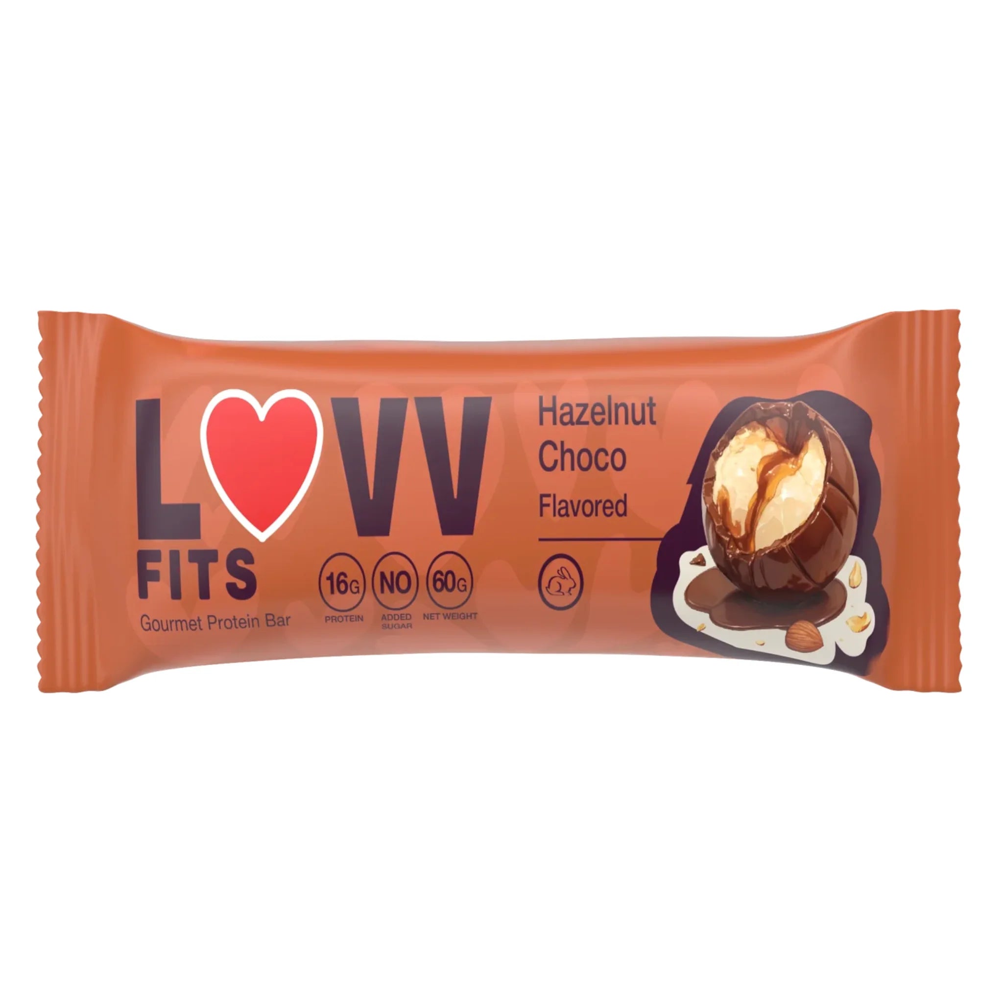 LUVV FITS HAZELNUT CHOCO GOURMET PROTEIN BAR - SQOON