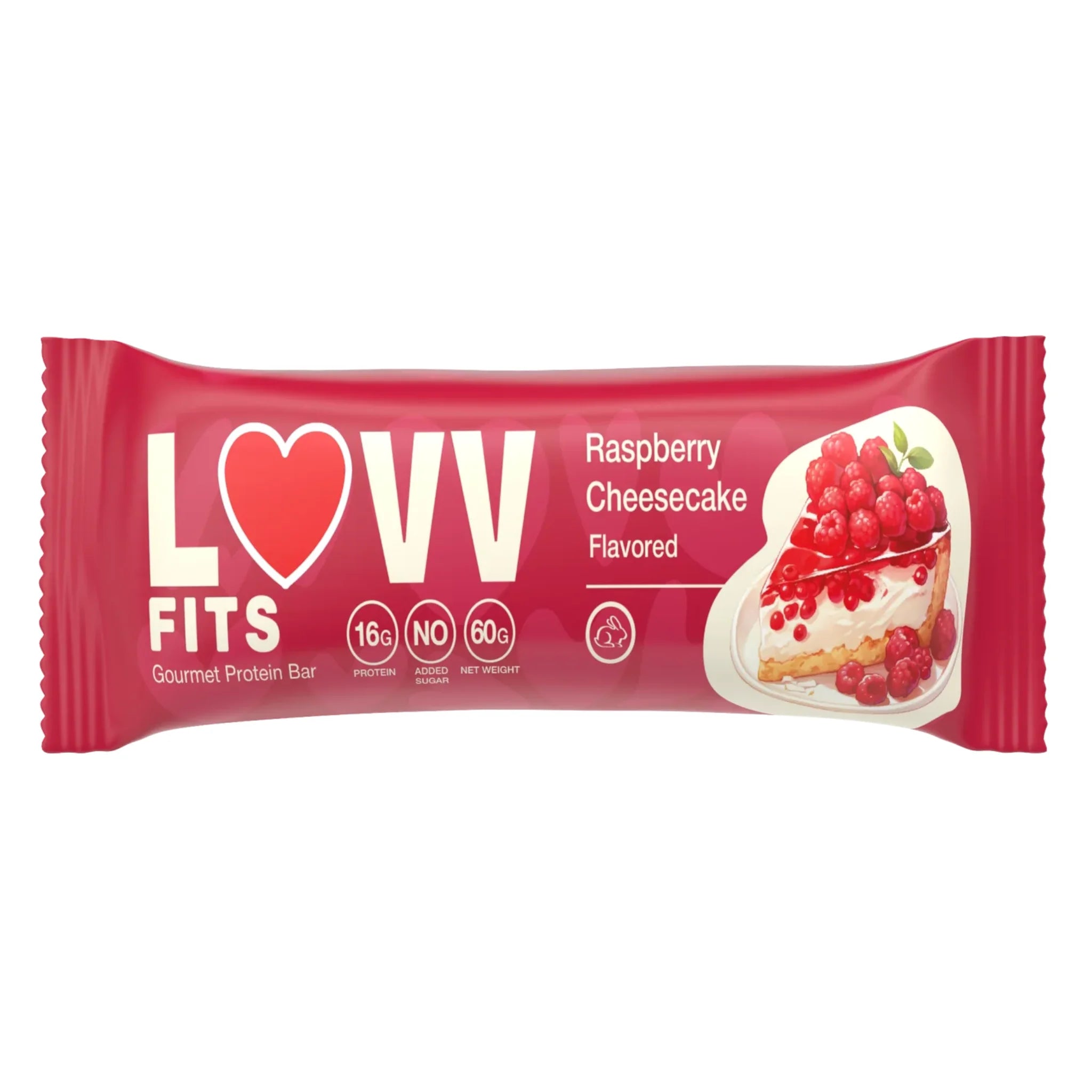 LUVV FITS RASPBERRY GOURMET PROTEIN BAR - SQOON