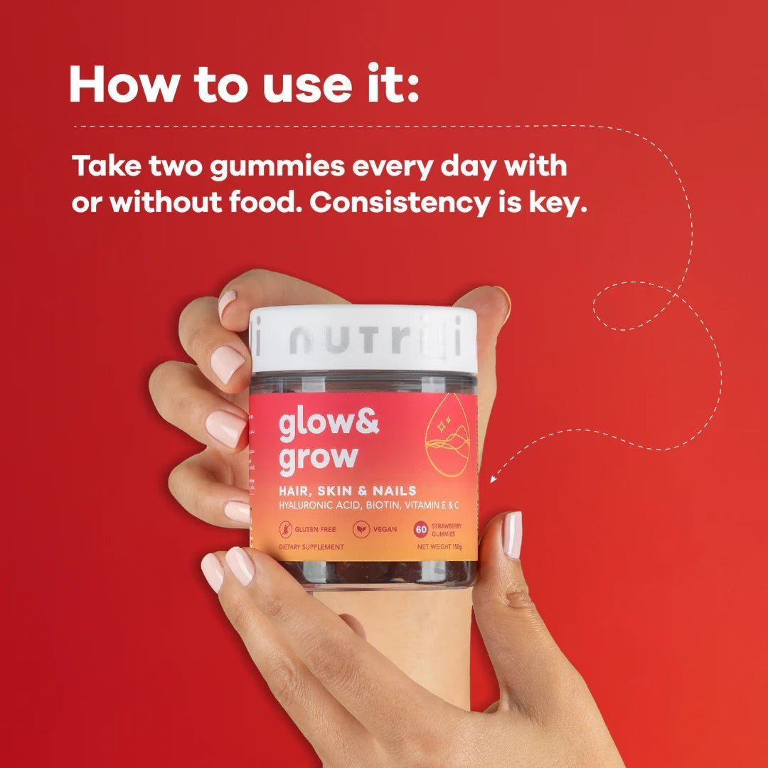 NUTRILI Glow & Grow Sugar Free Gummies - SQOON