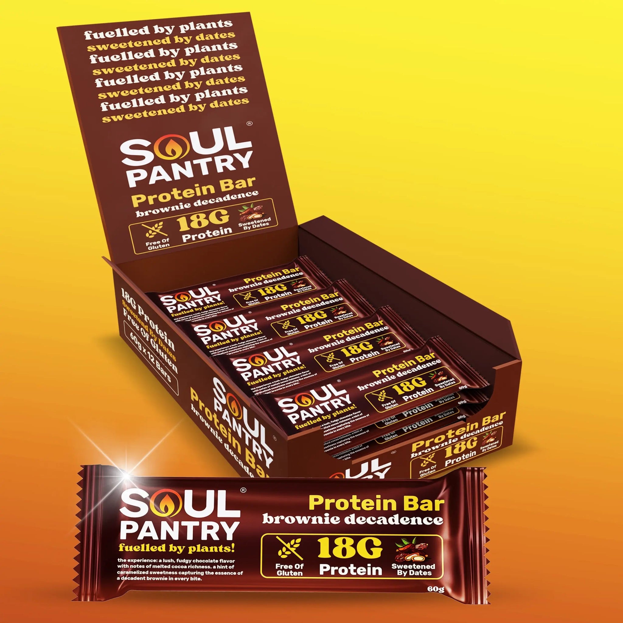 SOUL PANTRY BROWNIE DECADENCE PLANT PROTEIN BAR - SQOON