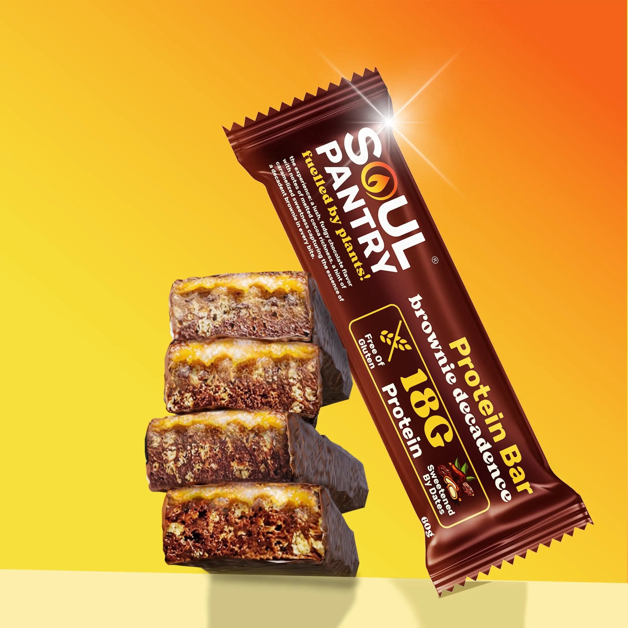 SOUL PANTRY BROWNIE DECADENCE PLANT PROTEIN BAR - SQOON