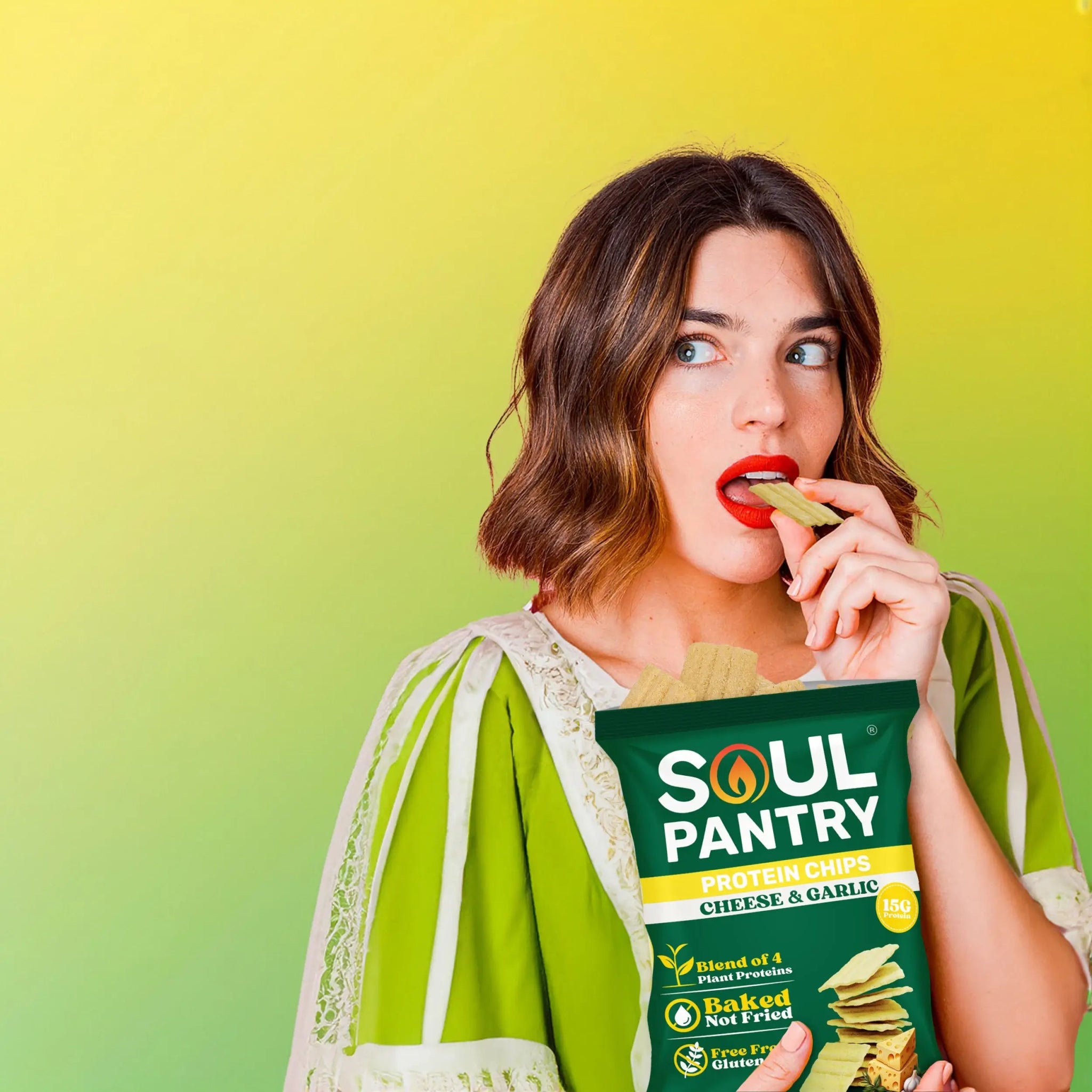 SOUL PANTRY CHEESE AND GARLIC PROTEIN CHIPS - SQOON