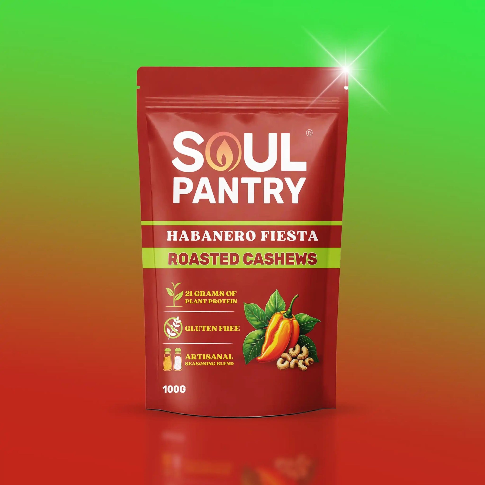 SOUL PANTRY HABANERO CASHEWS (100g) - SQOON