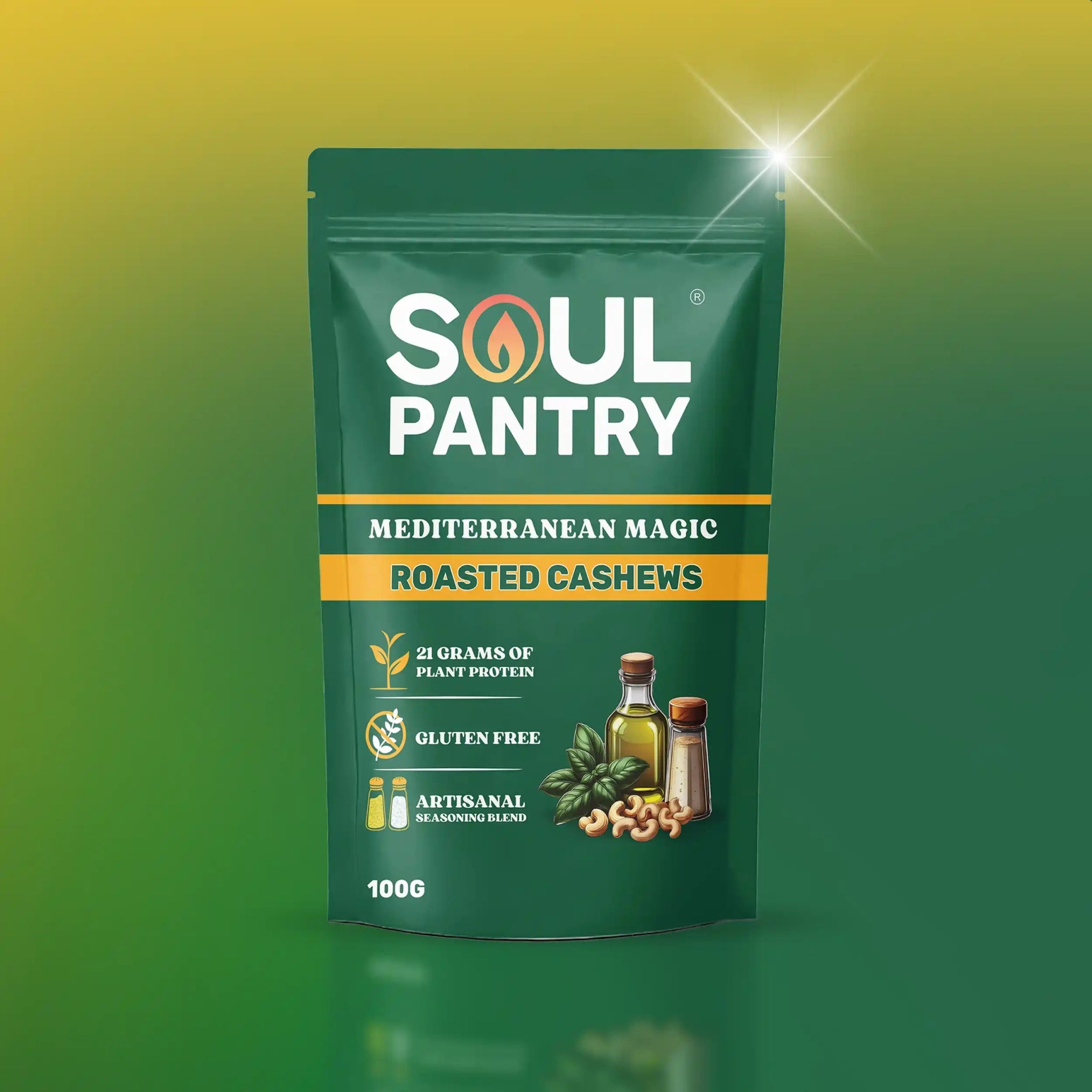 SOUL PANTRY MEDITERRANEAN MAGIC CASHEWS (100g) - SQOON