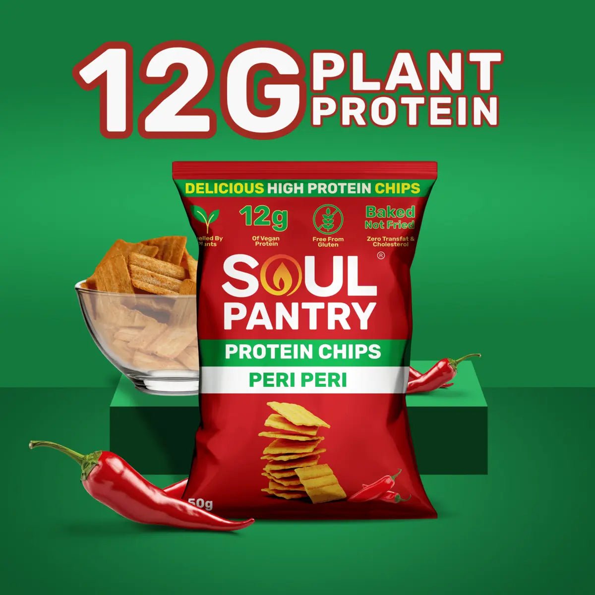 SOUL PANTRY PERI PERI PROTEIN CHIPS - SQOON