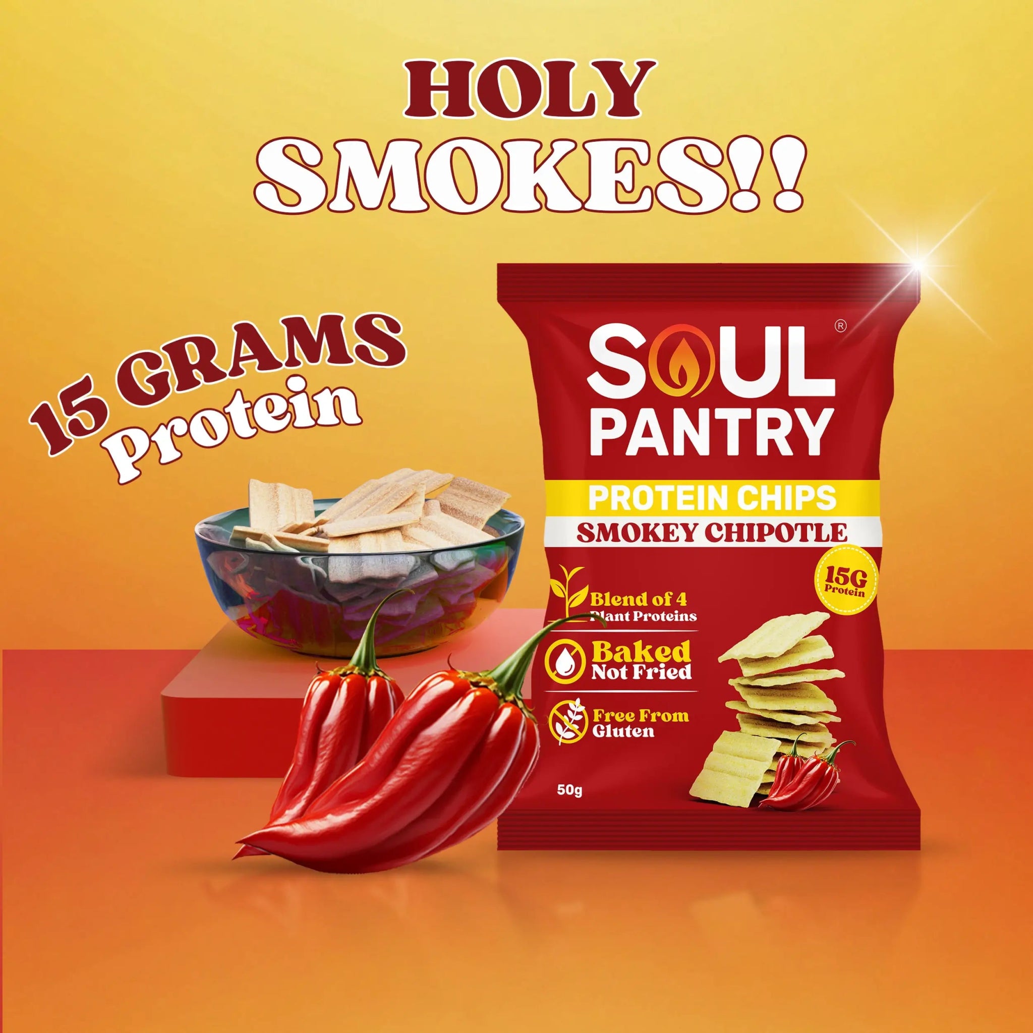 SOUL PANTRY SMOKEY CHIPOTLE PROTEIN CHIPS - SQOON