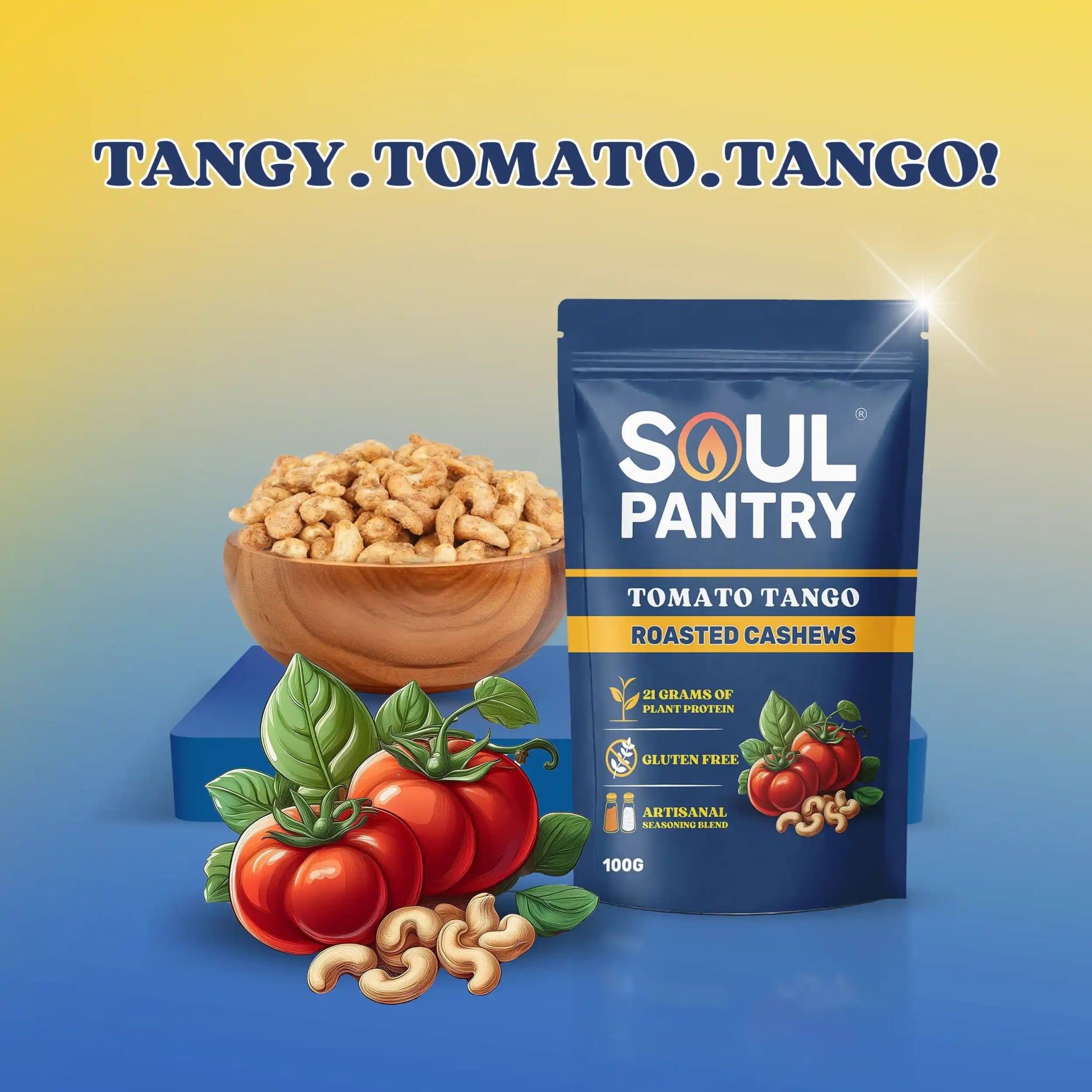 SOUL PANTRY TOMATO TANGO CASHEWS (100g) - SQOON